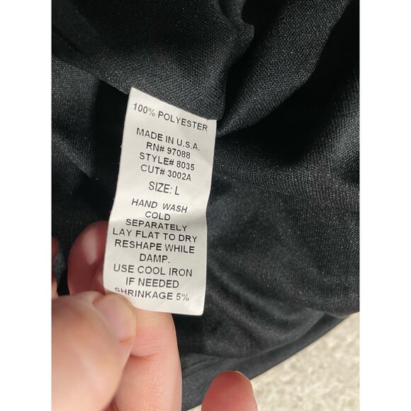 Luna Tiks Women's Size Large 3/4 Sleeve Short Dress black ivory fully lined - Picture 10 of 11